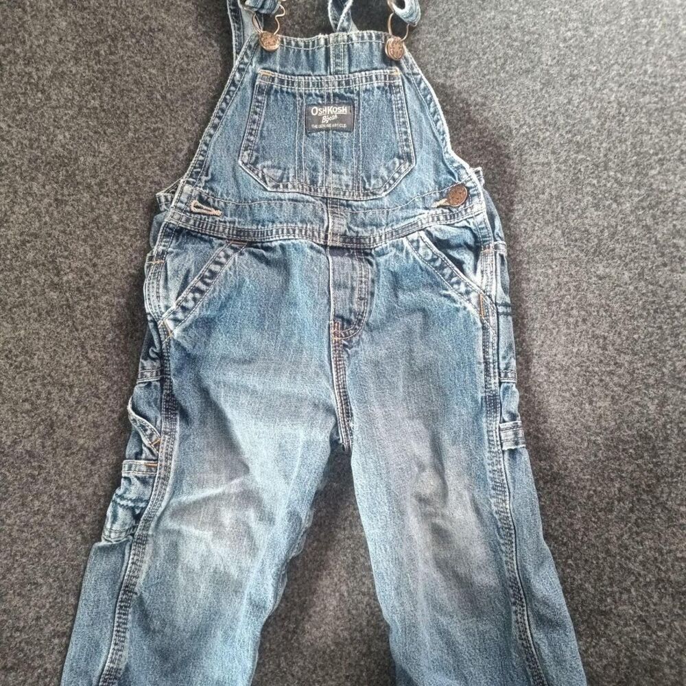 OshKosh B'gosh Toddler 18 Months Denim Vestbak Carpenter Overalls